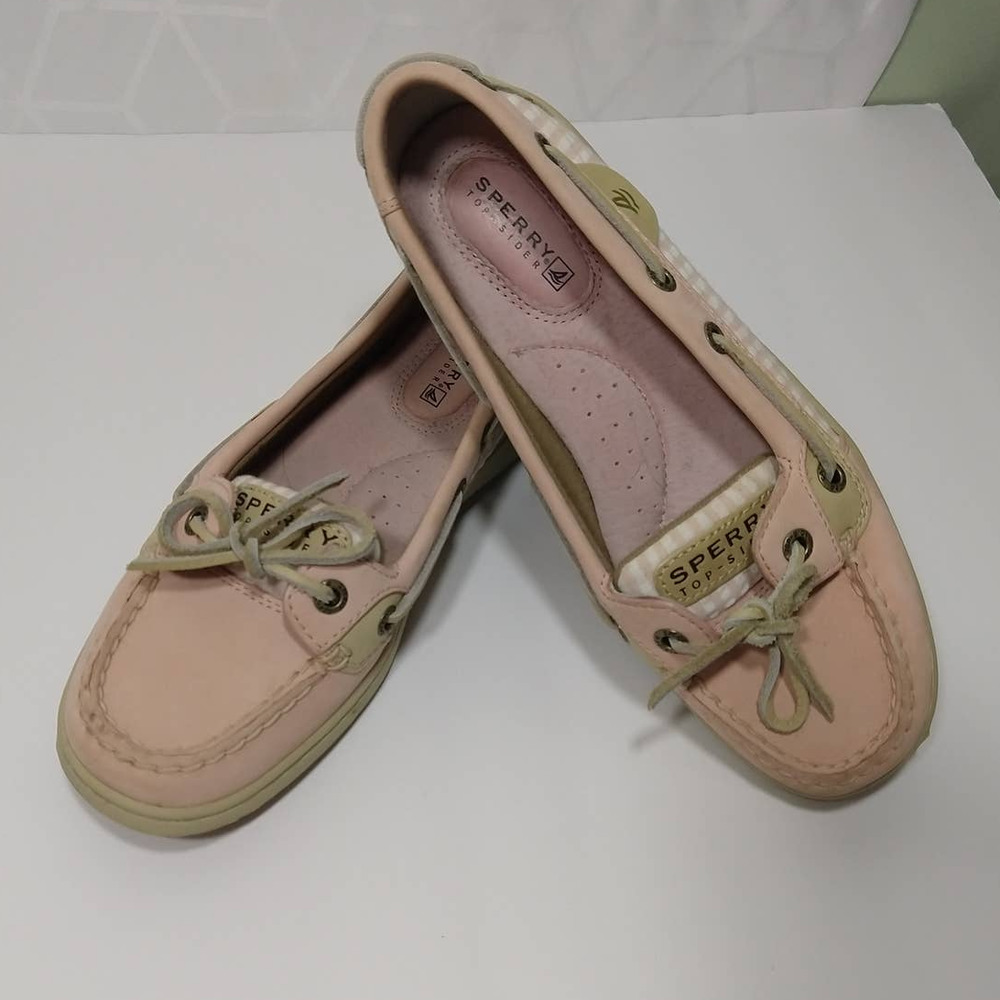 Sperry Top Siders Women's pale Pink Leather Boat Shoes
